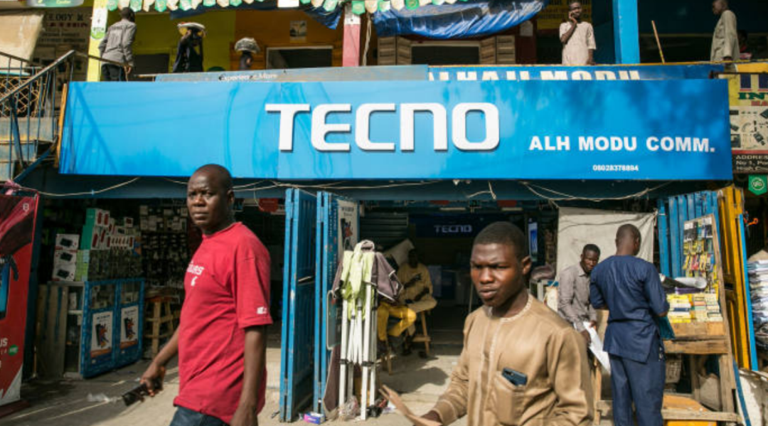 图：目前非洲最受欢迎的中国手机品牌